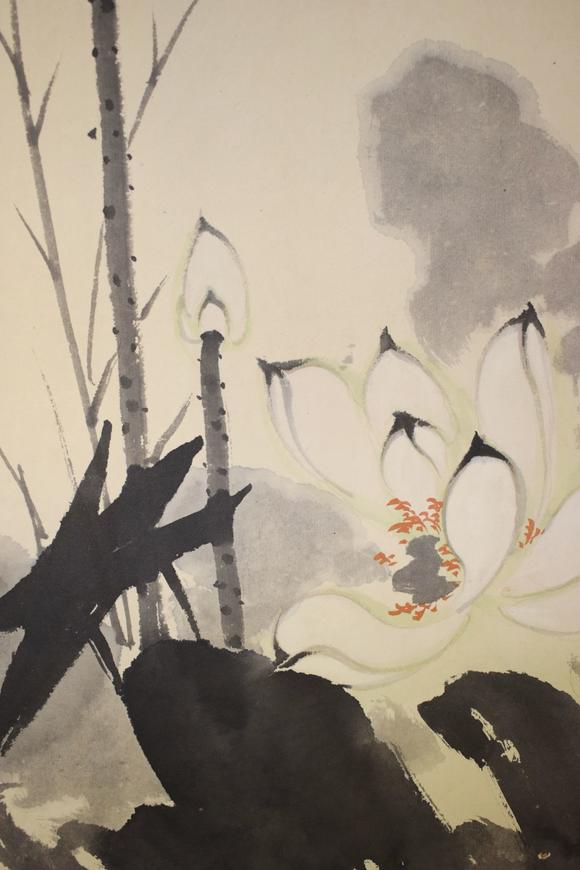 张大千荷花四条屏