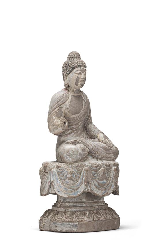 艺珍艺术 砂岩石雕释迦牟尼佛像