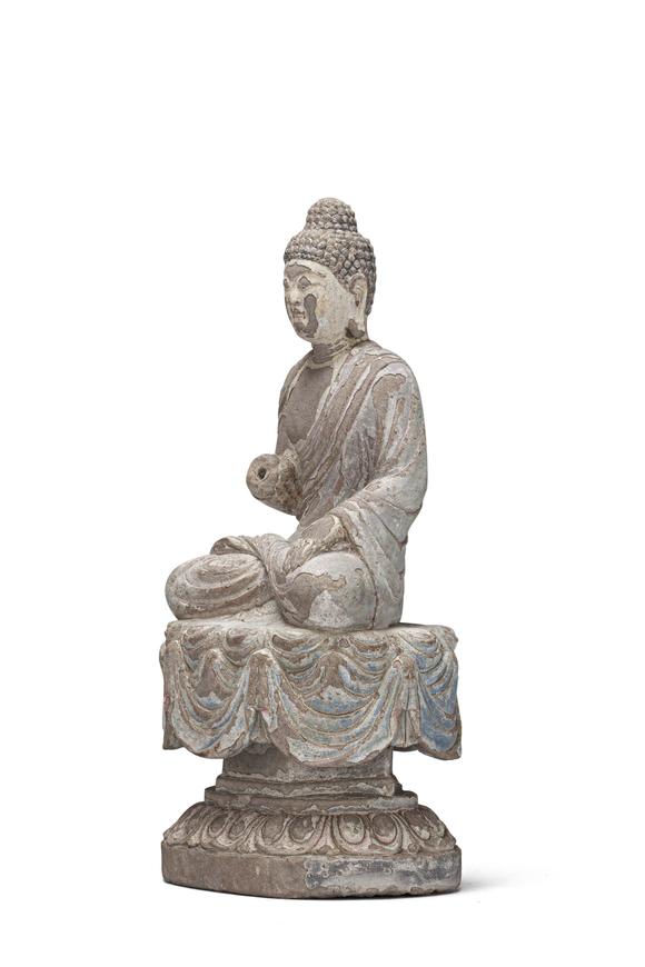 艺珍艺术 砂岩石雕释迦牟尼佛像