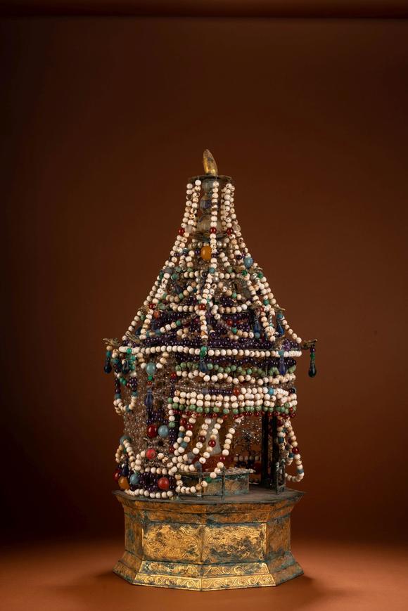 中国宋代铜鎏金七宝舍利塔