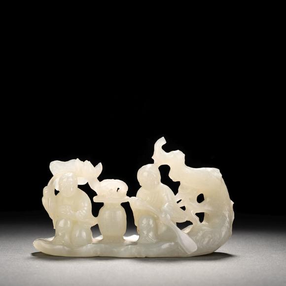 清代和田玉人物摆件