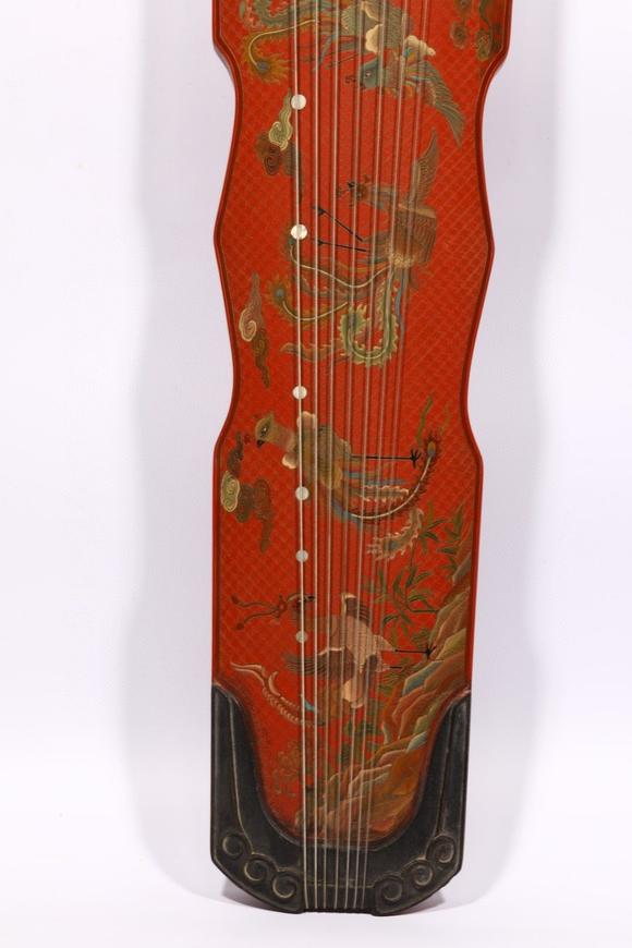 旧藏彩凤鸣岐古琴