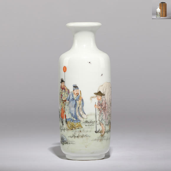 清道光慎德堂制粉彩人物花瓶 清道光慎德堂制粉彩人物花瓶估价 清道光慎德堂制粉彩人物花瓶高清大图 易拍全球东京麒麟拍卖東京麒麟第四回网络拍卖拍品介绍