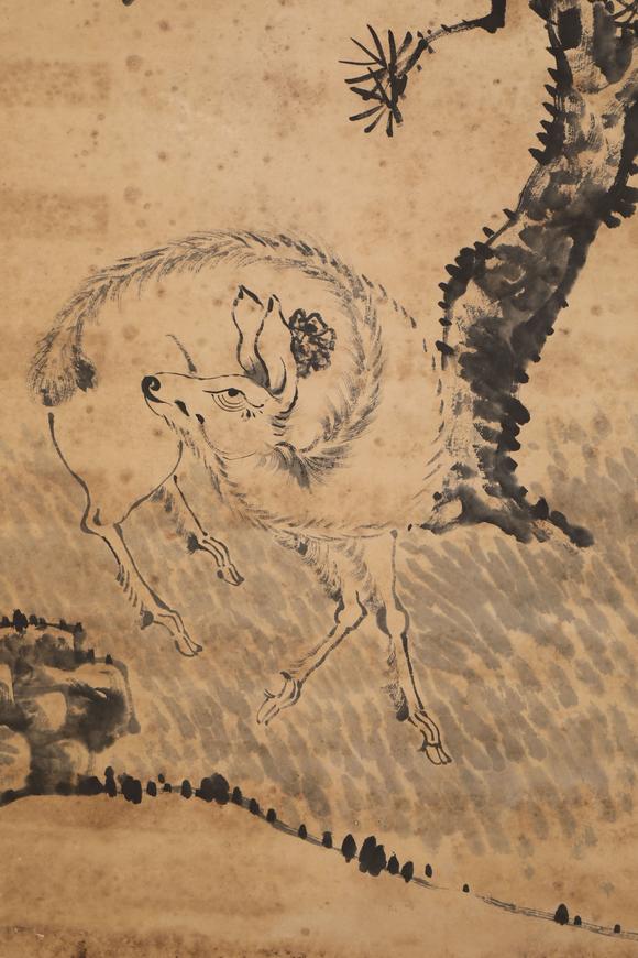 八大山人松鹿图