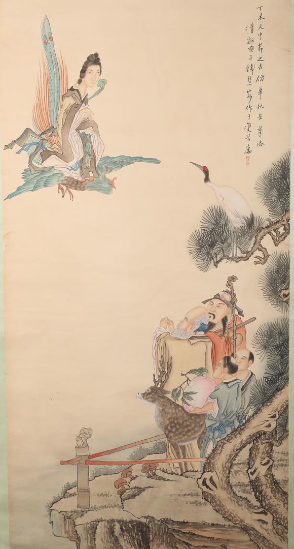 钱慧安仙人拜寿图