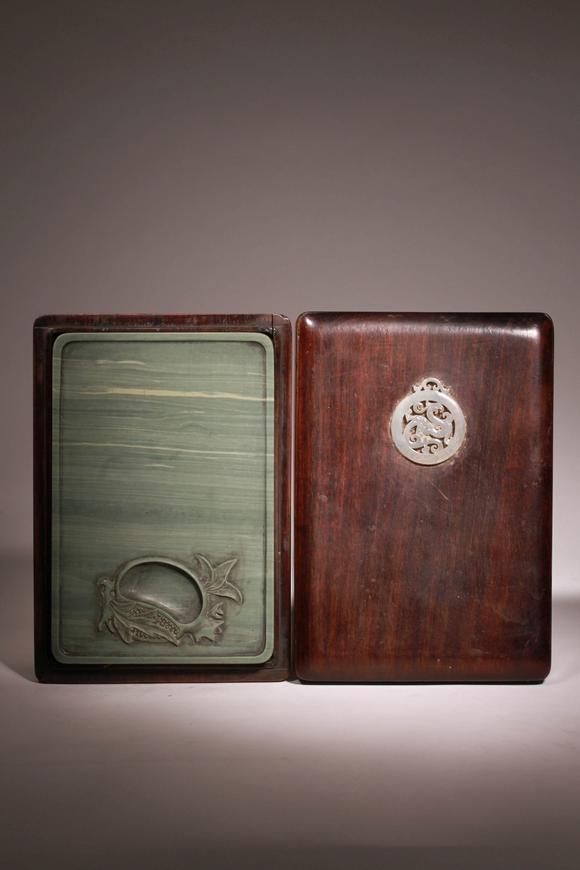 清仿康熙御制松花石砚