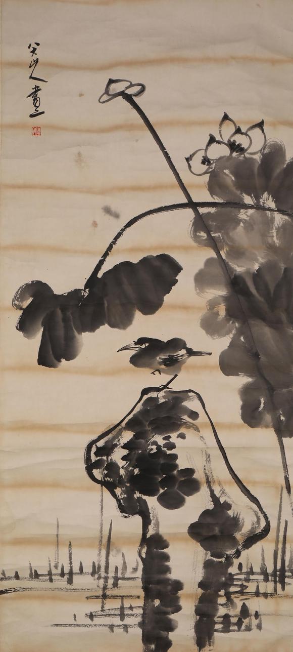 八大山人花鸟石图