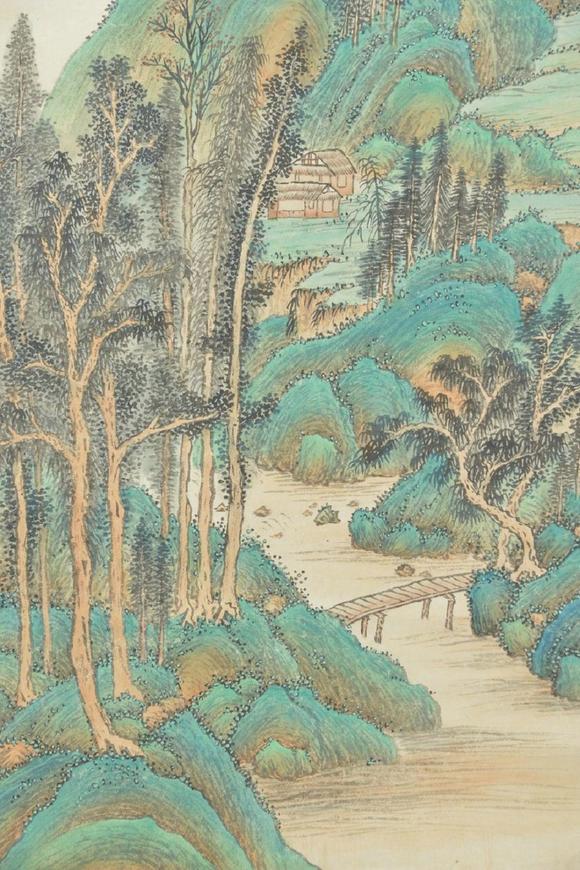 green landscape, qiu ying仇英 青綠山水_green landscape, qiu ying