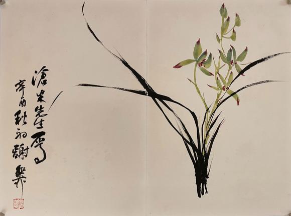 艺动拍卖谢稚柳 兰