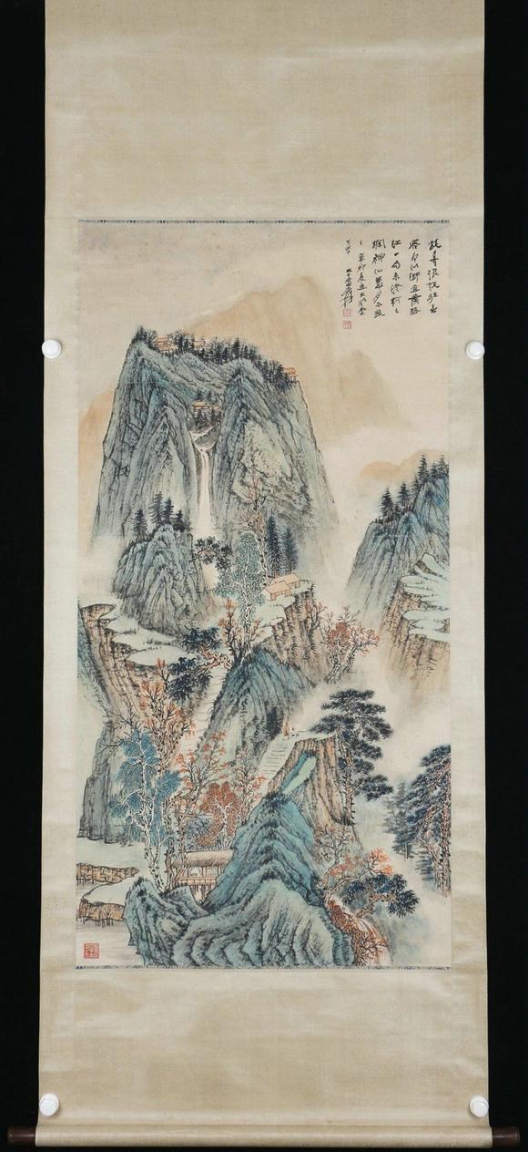 日本金文渊chinese painting by zhang daqian