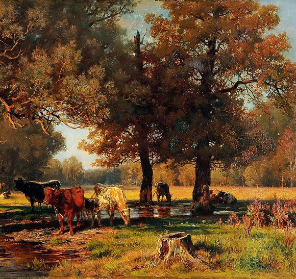 华艺国际韦伯·保罗(德国 1823-1916) 盛夏田园牧歌