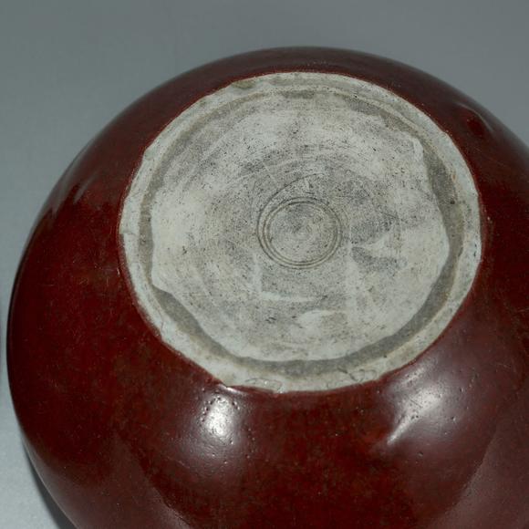 清郎窑红三足香炉一组