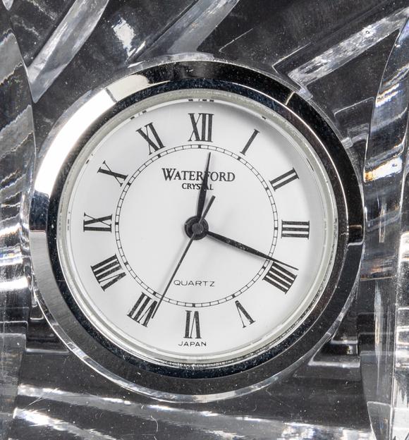collectiblevintagewaterfordcrystaldeskclock