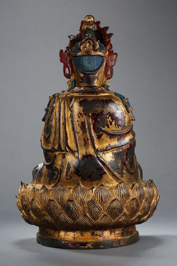 中国明代铜鎏金佛像mingdynastygiltbronzebuddhastatue