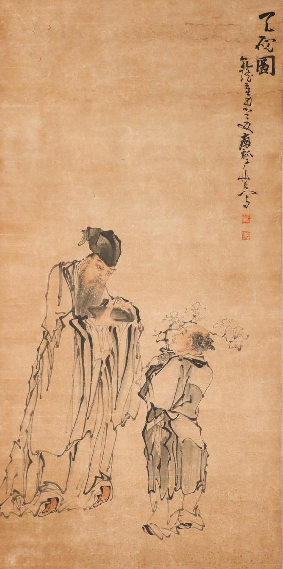 liaodu art auction中國古代水墨畫 作者,黃慎 紙本立軸 ink painting