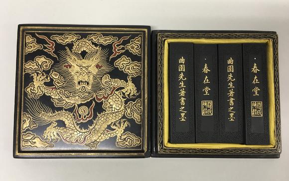 清光绪徽州胡子卿贡烟墨一盒4锭