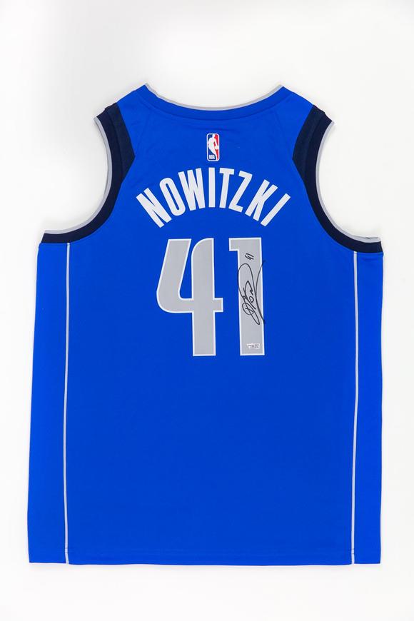 德克诺维茨基dirknowitzki蓝色亲签sw球衣