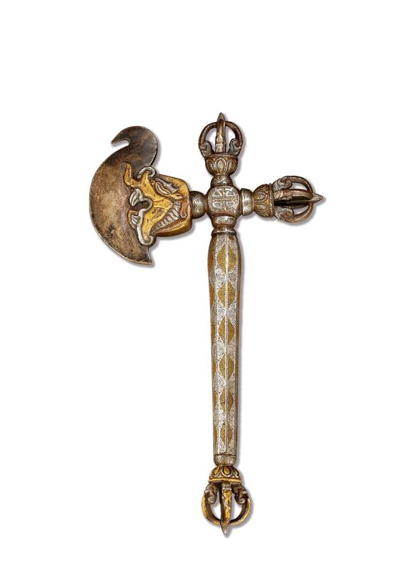 铁挫金银法器金刚钺刀