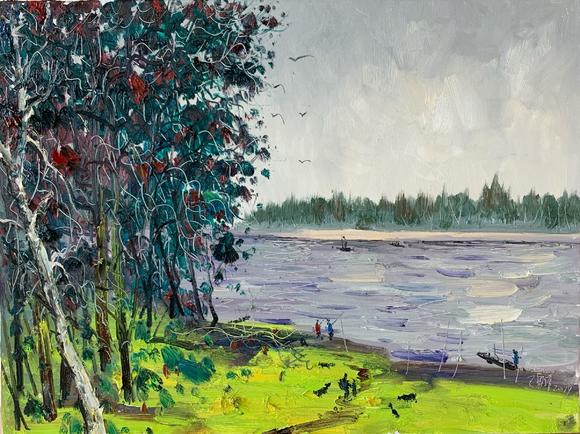 湘江月亮岛写意风景艺术家马勇油画作品专场