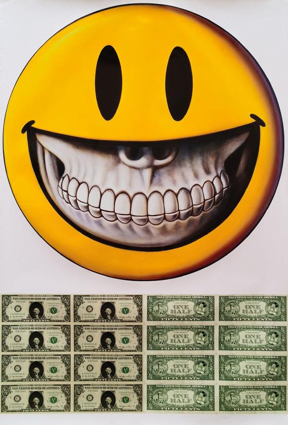 ronenglish笑脸美金露齿而笑