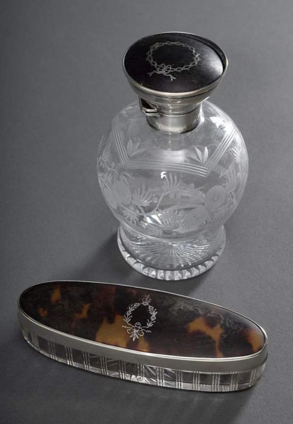 auktionshaus kendzia2 various english necessaire glass jars with