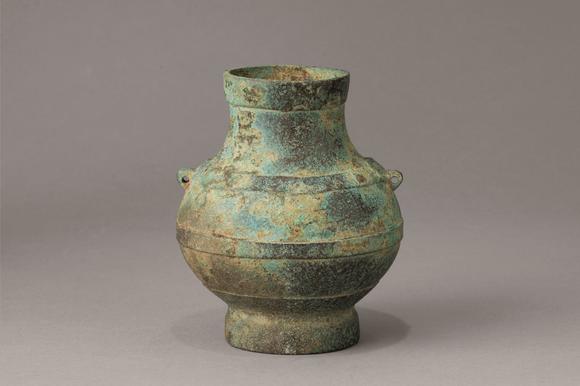 汉代bc206ad220青铜双耳小壶