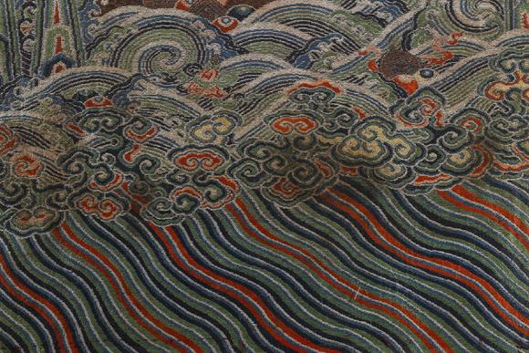 北京君一明十清 龙纹织锦