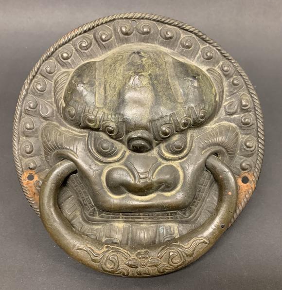 清宫廷铜门环一对