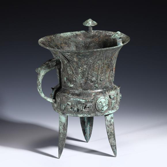 HAN BRONZE JUE WINE VESSEL_HAN BRONZE JUE WINE VESSEL估价_HAN BRONZE JUE ...