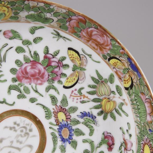 清广彩花蝶纹盘