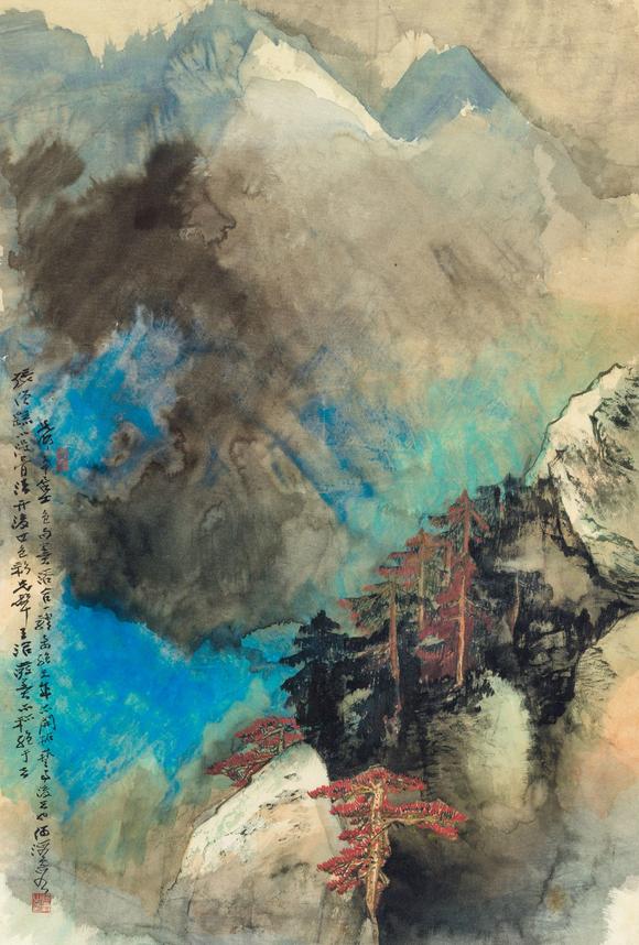 何海霞青绿山水