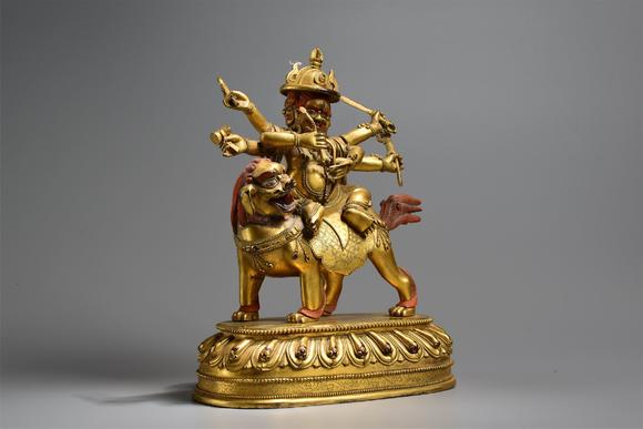 十八世纪喀尔喀蒙古铜鎏金白哈尔王