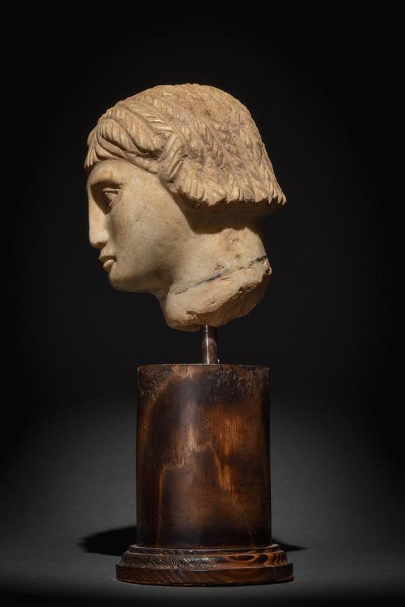 egyptian marble head of a woman_egyptian marble head of a woman