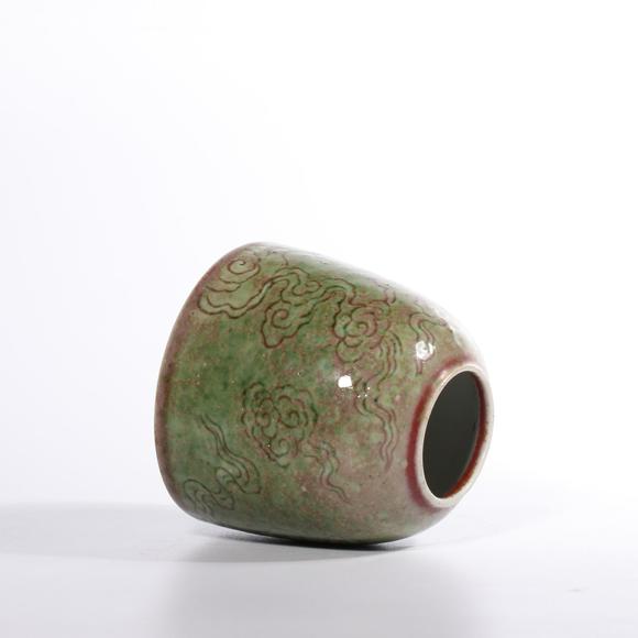 apeachbloomglazedwaterpotmarkofkangxi康熙豇豆红水盂