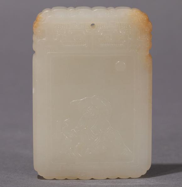 ancientchinesehetianjadeplate中国古代和田玉牌子