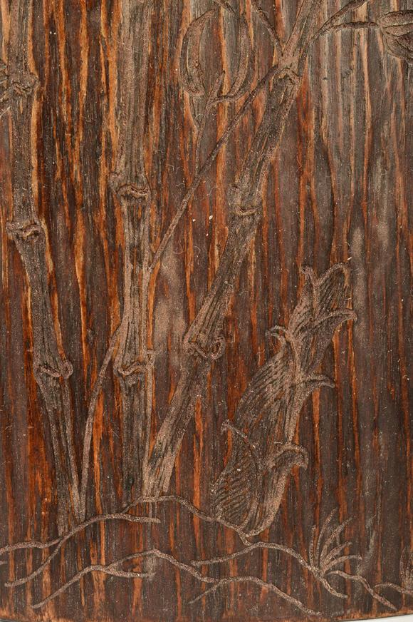 achinesebamboojointpatterneaglewoodbrushpot