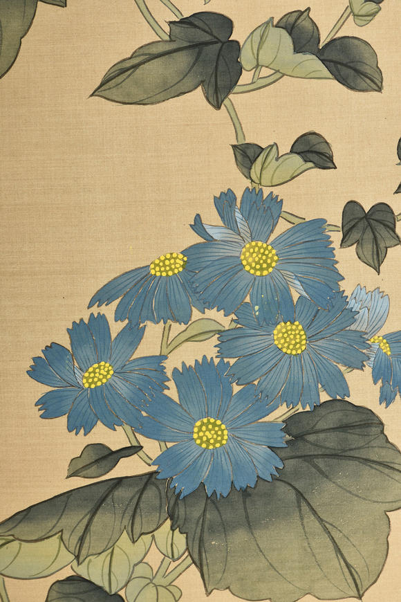 石舟花鸟绢画十幅shizhouteninkandcoloronsilkpaintingsflowersand