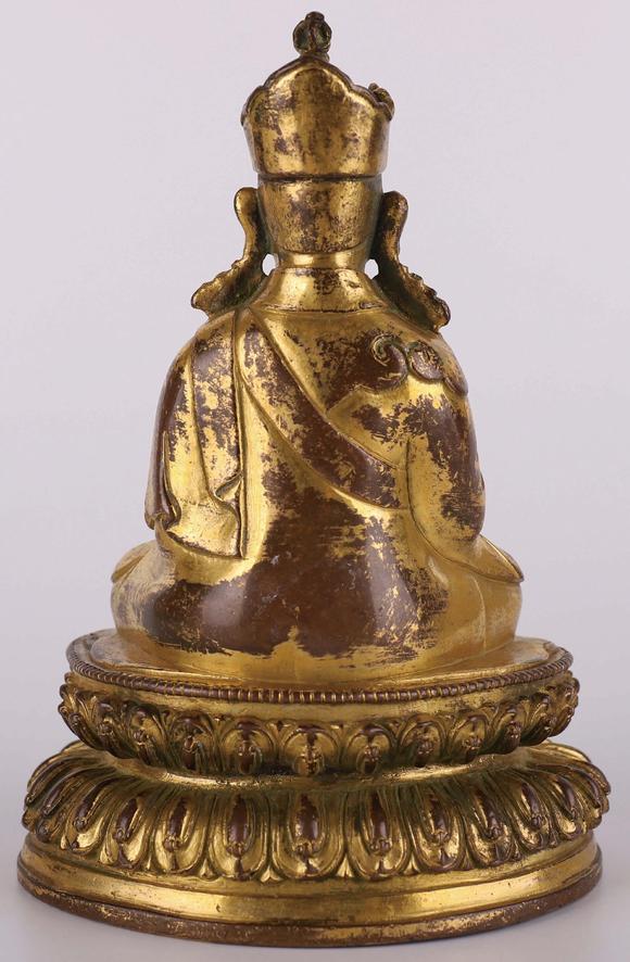 广东万丰清 铜鎏金释迦摩尼佛造像