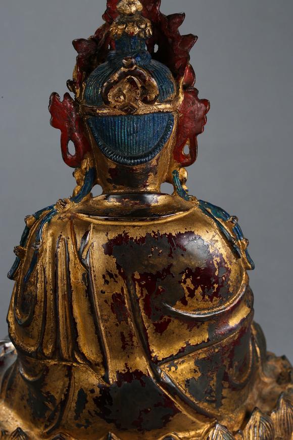 中国明代铜鎏金佛像mingdynastygiltbronzebuddhastatue