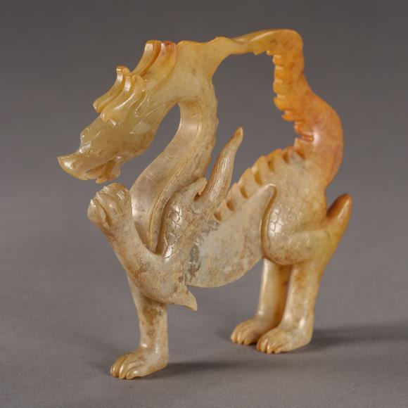 中国汉代和田玉龙handynastychinesehetianjadedragon